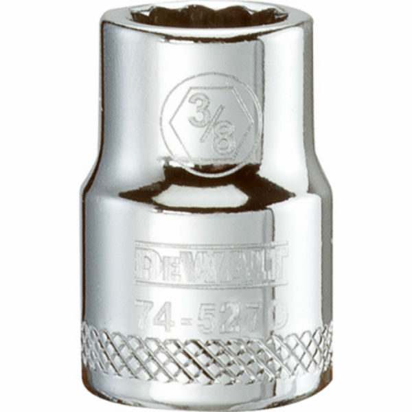 DeWalt® DWMT74527OSP Polished Chrome Vanadium Metric Sockets, 3/8" Drive, 3/8"
