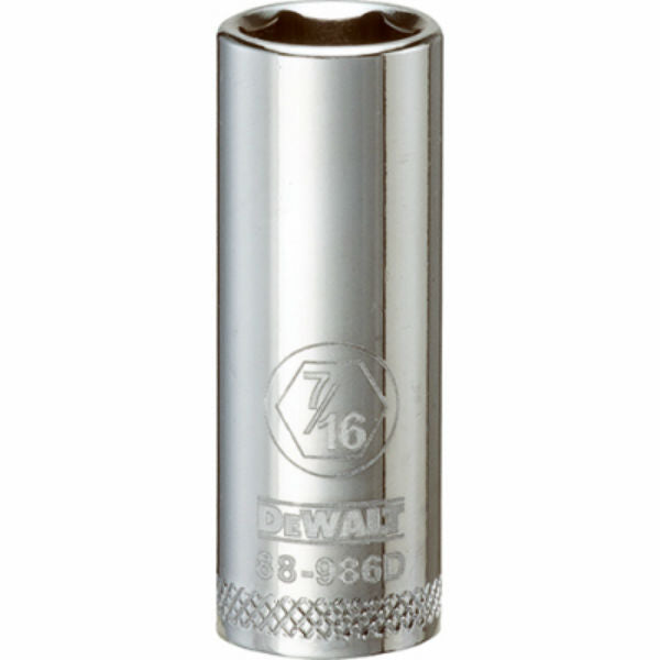 DeWalt® DWMT88986OSP Polished Chrome Vanadium Metric Sockets, 3/8" Drive, 1/2"