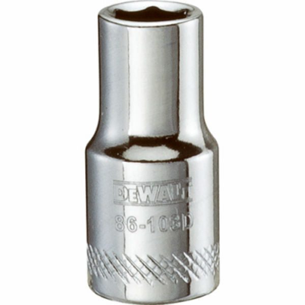 DeWalt® DWMT86103OSP Polished Chrome Vanadium Hand Sockets, 1/4" Drive, 6 mm