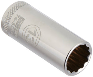 DeWalt® DWMT74505OSP Polished Chrome Vanadium Deep Metric Sockets, 3/8", 13 mm