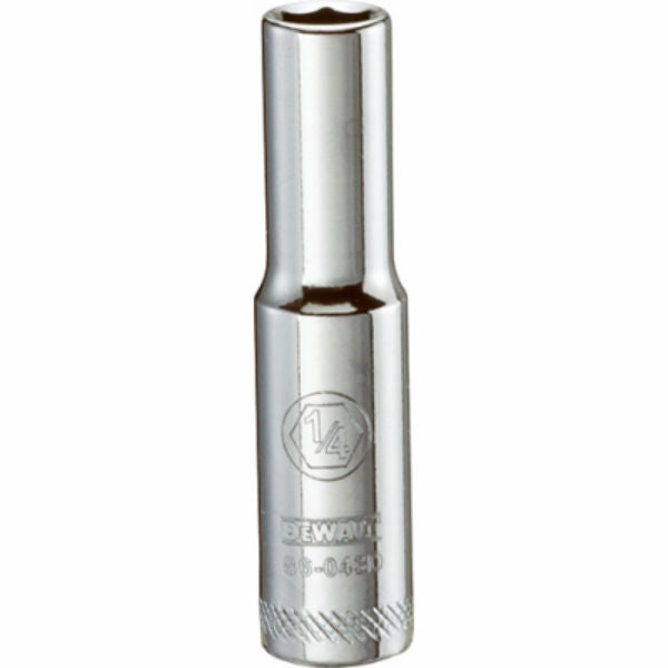 DeWalt® DWMT86043OSP Polished Chrome Vanadium Deep Sockets, 1/4" Drive, 1/4"