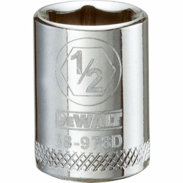 DeWalt® DWMT88978OSP Polished Chrome Vanadium Hand Sockets, 3/8" Drive, 1/2"