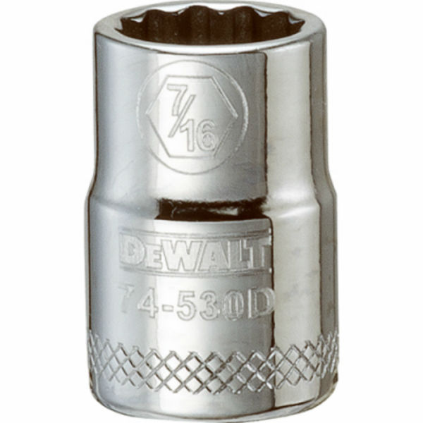 DeWalt® DWMT74523OSP Polished Chrome Vanadium Metric Sockets, 3/8" Drive, 18 mm