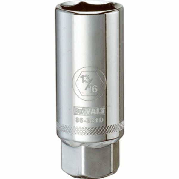 DeWalt® DWMT86381OSP Polished Chrome Vanadium Spark Plug Sockets, 3/8", 13/16"