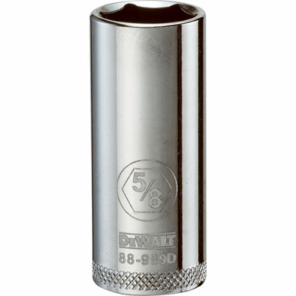 DeWalt® DWMT88989OSP Polished Chrome Vanadium Deep Sockets, 3/8" Drive, 11/16"