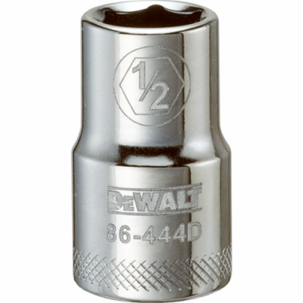 DeWalt® DWMT86444OSP Polished Chrome Vanadium Hand Sockets, 1/2" Drive, 1/2"