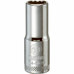 DeWalt® DWMT74502OSP Polished Chrome Vanadium Deep Metric Sockets, 3/8", 10 mm