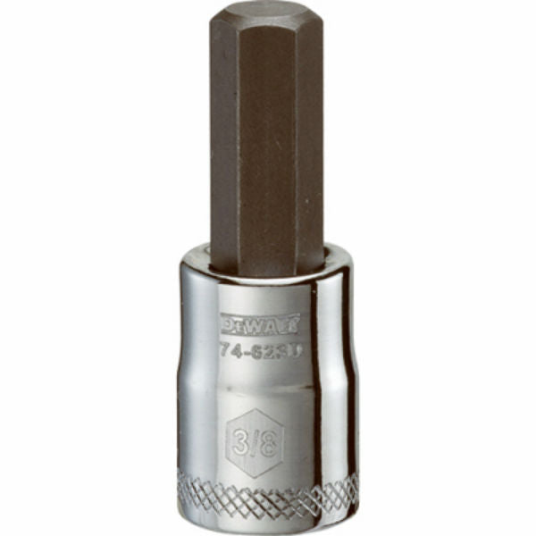 DeWalt® DWMT74623OSP Polished Chrome Vanadium Hex Bit Sockets, 3/8" Drive, 3/8"