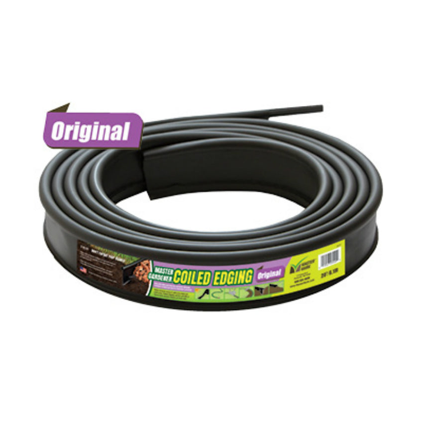 Master Mark 23920 Master Gardener Original Coiled Edging, Black, 3-1/2" x 20'