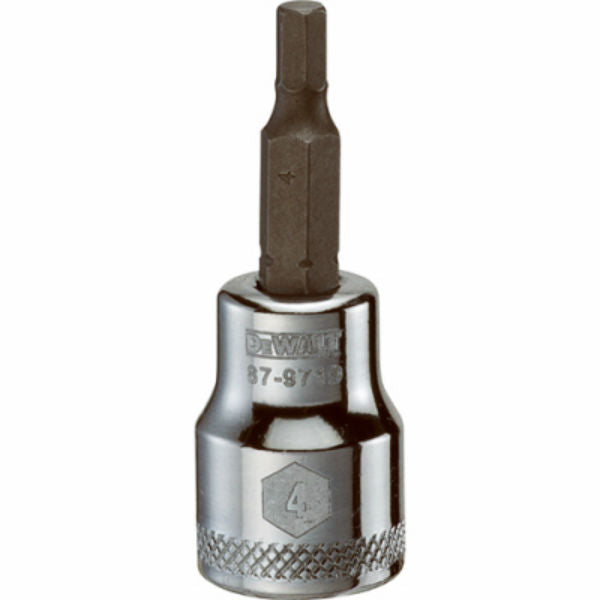 DeWalt® DWMT87971OSP Polished Chrome Vanadium Hex Bit Sockets, 3/8" Drive, 4 mm