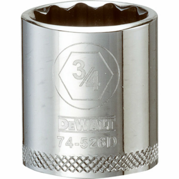 DeWalt® DWMT74526OSP Polished Chrome Vanadium Metric Sockets, 3/8" Drive, 3/4"