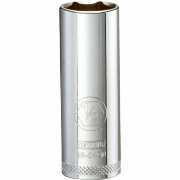 DeWalt® DWMT86049OSP Polished Chrome Vanadium Deep Sockets, 1/4" Drive, 1/2"