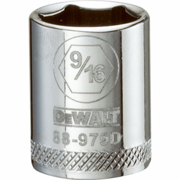 DeWalt® DWMT88979OSP Polished Chrome Vanadium Hand Sockets, 3/8" Drive, 9/16"