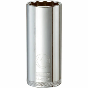 DeWalt® DWMT74535OSP Polished Chrome Vanadium Deep Sockets, 1/2" Drive, 1"
