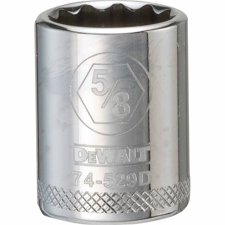 DeWalt® DWMT74529OSP Polished Chrome Vanadium Metric Sockets, 3/8" Drive, 5/8"