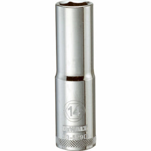 DeWalt® DWMT93529OSP Polished Chrome Vanadium Deep Metric Sockets, 1/2", 14 mm