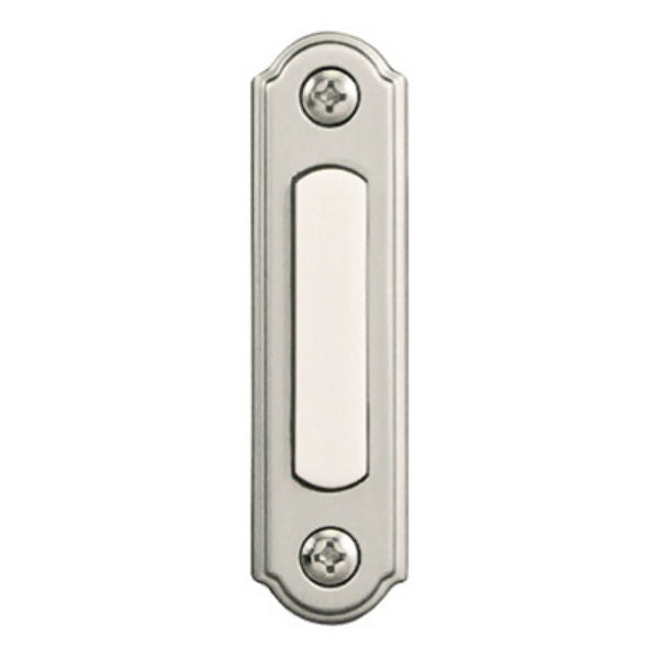 Heath Zenith® SL-256-02 Wired Push Button with Nickel Finish, Lighted, Metal