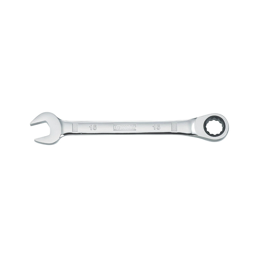 DeWalt® DWMT72303OSP Ratcheting Combination Metric Wrench, Chrome, 12 Pt, 15 mm