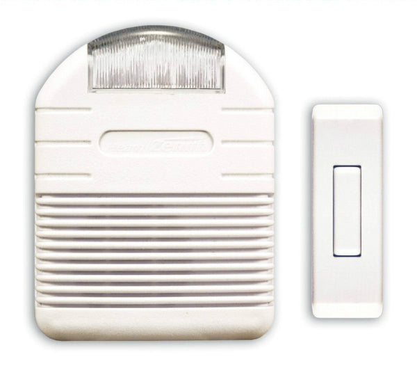 Heath Zenith SL-7744-02 Wireless Doorbell Strobe Light Kit,3-Sound Option, White