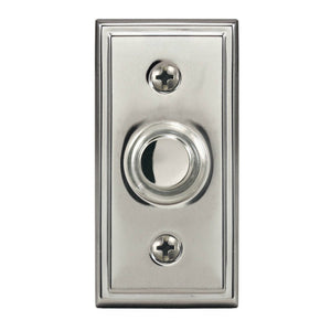 Heath Zenith® SL-631-02 Wired Push Button with Nickel Finish, Lighted, Metal