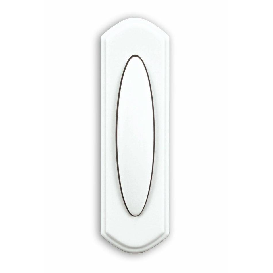 Heath Zenith® SL-7797-02 Plastic Wireless Push Button with Battery, White