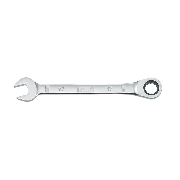 DeWalt® DWMT72305OSP Ratcheting Combination Metric Wrench, Chrome, 12 Pt, 17 mm