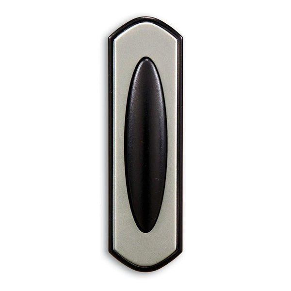 Heath Zenith® SL-7303-02 Black Wireless Push Button with Nickel Face, Plastic