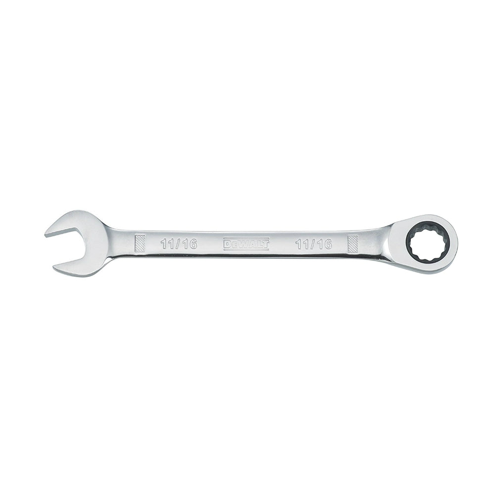 DeWalt® DWMT72296OSP Ratcheting Combination Wrench, Chrome, 12 Pt, 11/16"