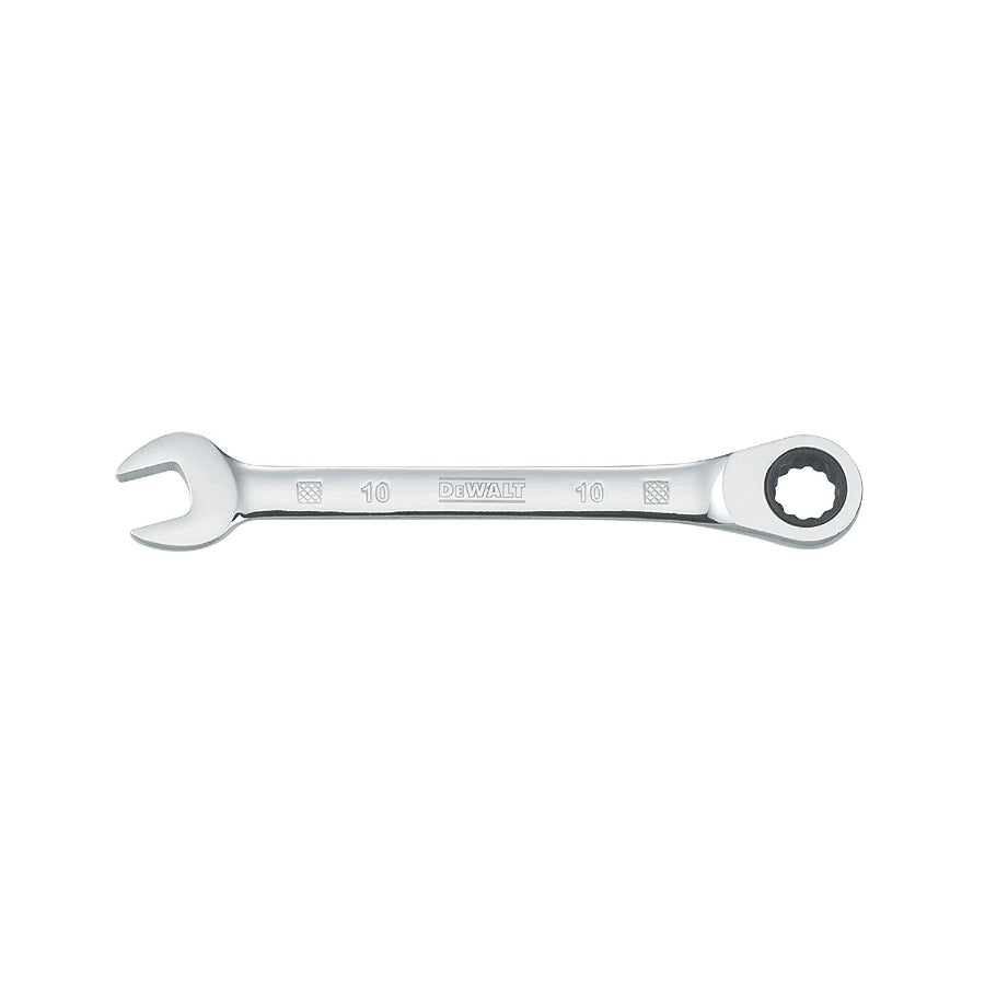 DeWalt® DWMT72298OSP Ratcheting Combination Metric Wrench, Chrome, 12 Pt, 10 mm