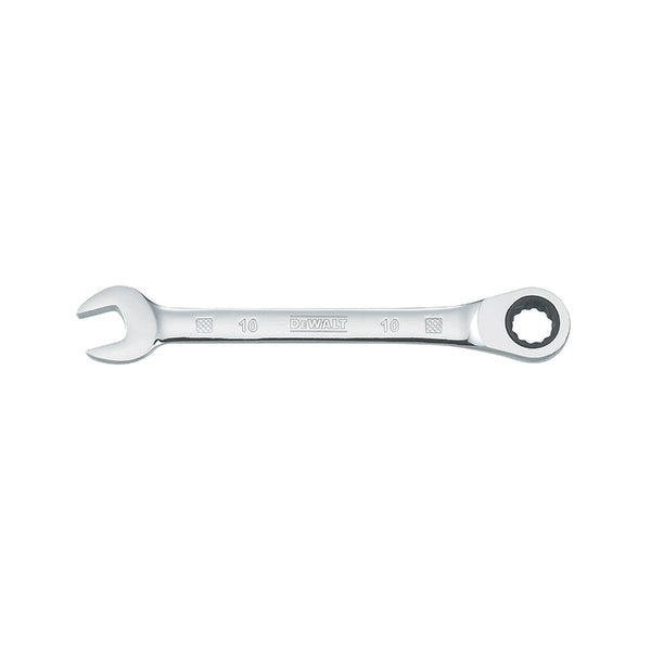 DeWalt® DWMT72298OSP Ratcheting Combination Metric Wrench, Chrome, 12 Pt, 10 mm