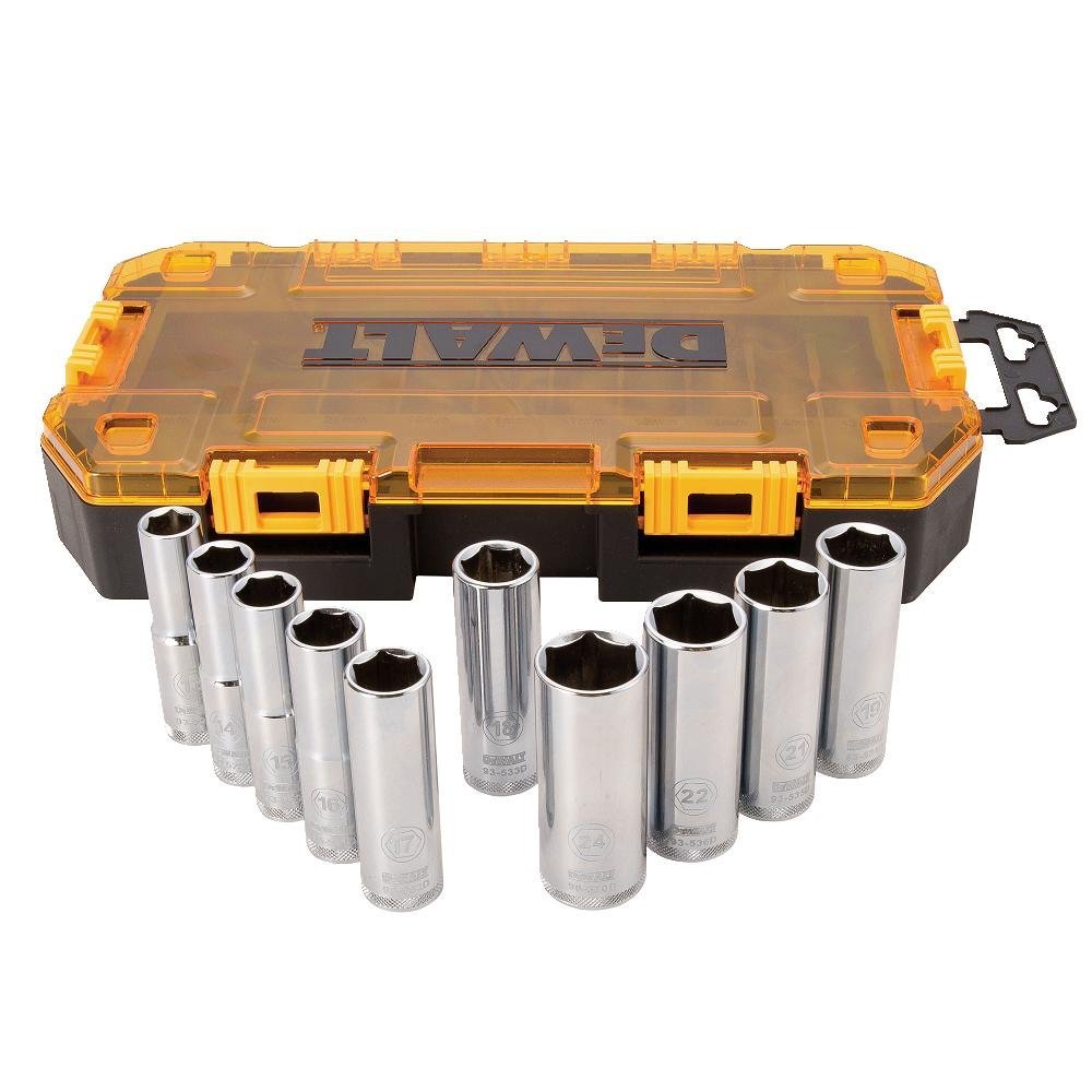 DeWalt® DWMT73815 Deep Metric Socket Set w/ DirectTorque™, 1/2" Drive, 10-Piece