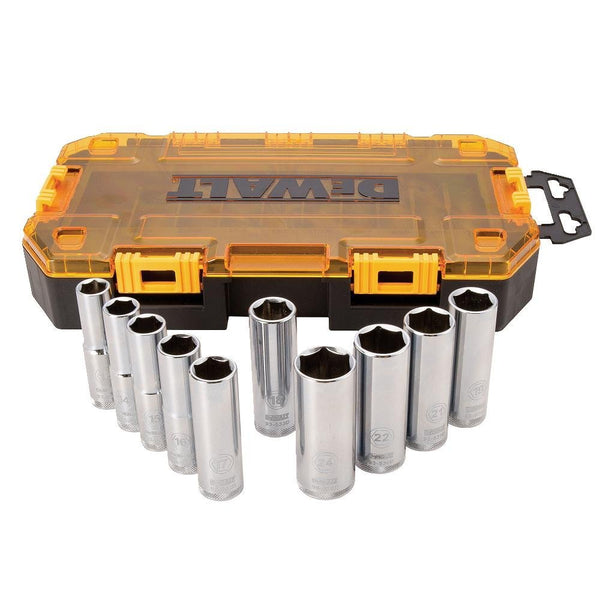 DeWalt® DWMT73815 Deep Metric Socket Set w/ DirectTorque™, 1/2" Drive, 10-Piece