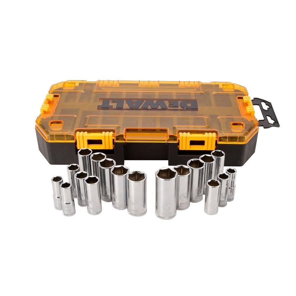 DeWalt® DWMT73812 Deep Combination Socket Set, 3/8" Drive, 20-Piece