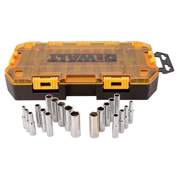 DeWalt® DWMT73811 Deep Combination Socket Set, 1/4" Drive, 20-Piece