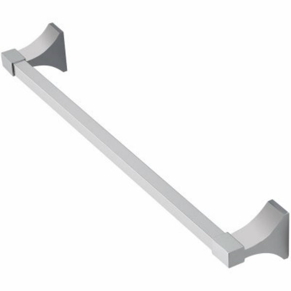 Homepointe 228235 Chrome Towel Bar with Brass Base, 24"