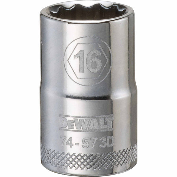 DeWalt® DWMT74573OSP Steel 12-Point 1/2" Drive Shallow Socket, 15 mm