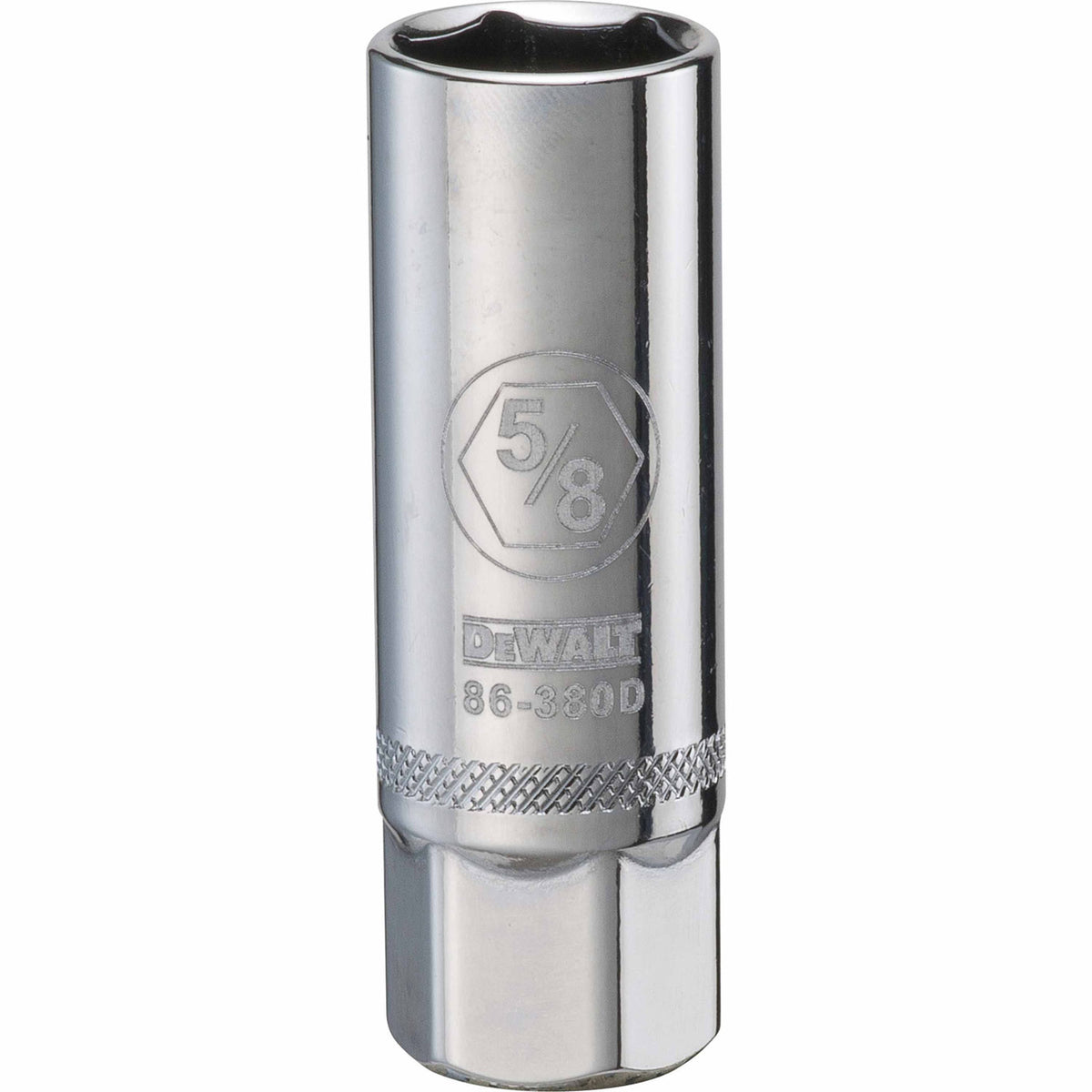 DeWalt® DWMT86380OSP Steel 3/8" Drive Spark Plug Socket, Polished Chrome, 5/8"