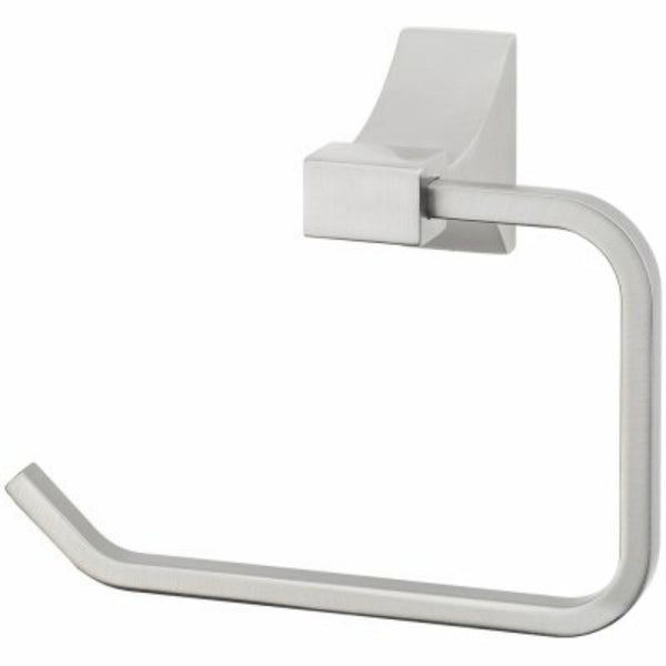 HomePointe 228238 Brass Base Towel Ring w/ Aluminum Tube, PVD Brushed Nickel
