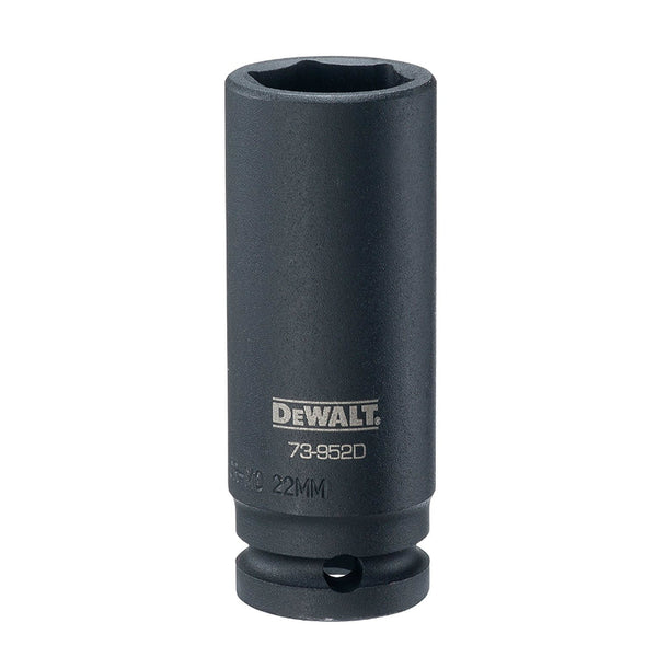 DeWalt® DWMT73952OSP Deep Metric Impact Sockets, 6-Pt, 1/2" Drive, 23 mm