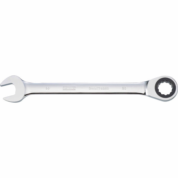 DeWalt® DWMT75250OSP Metric Ratcheting Combination Wrench, Polished Chrome, 30 mm