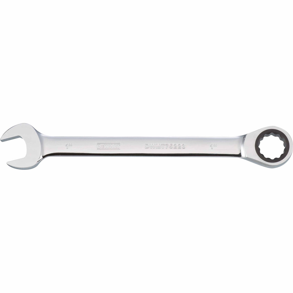 DeWalt® DWMT75223OSP Ratcheting Combination Wrench, Polished Chrome, 1"