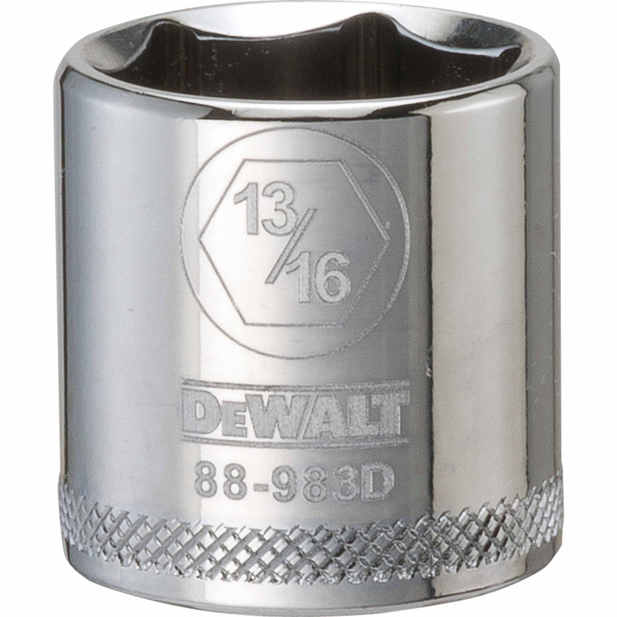 DeWalt® DWMT88983OSP 6-Point 3/8" Drive Shallow Socket, Polished Chrome, 13/16"