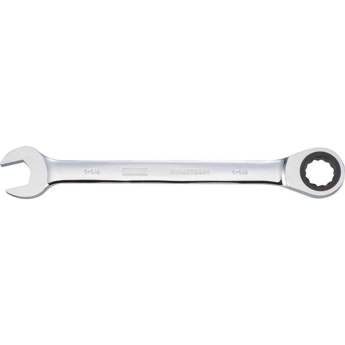 DeWalt® DWMT75231OSP Ratcheting Combination Wrench, Polished Chrome, 1-1/4"