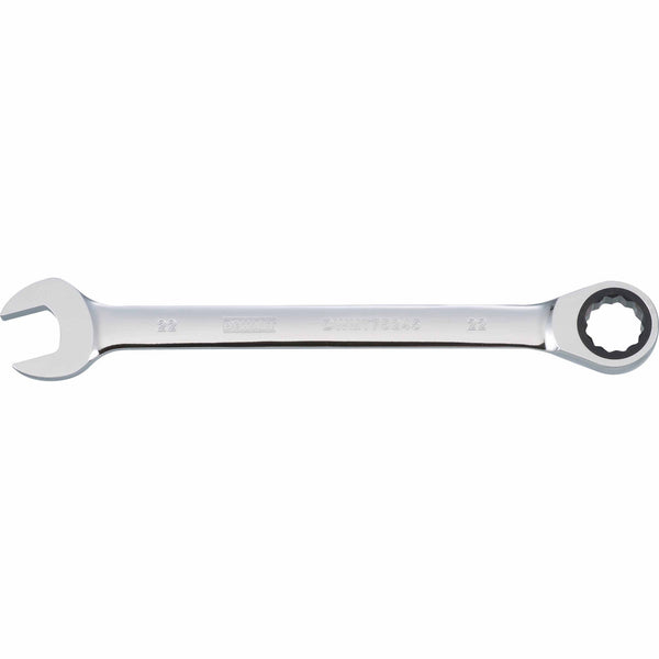 DeWalt® DWMT75245OSP Metric Ratcheting Combination Wrench, Polished Chrome, 22 mm