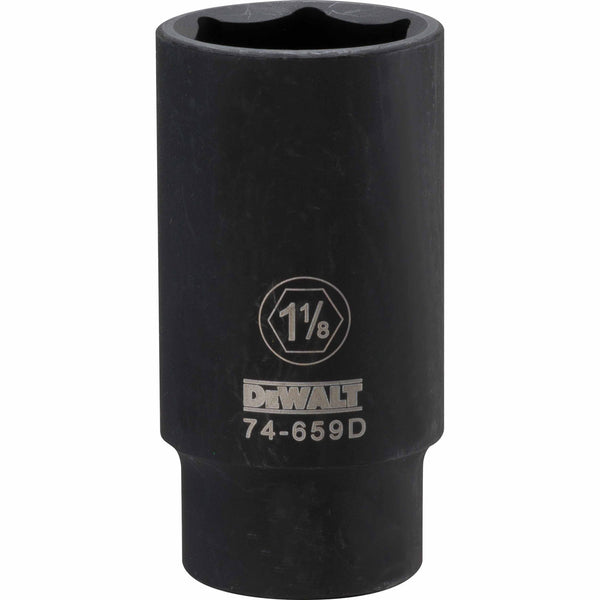 DeWalt® DWMT74659OSP 6-Point 1/2" Drive Deep Impact Socket, Black Oxide, 1-1/8"