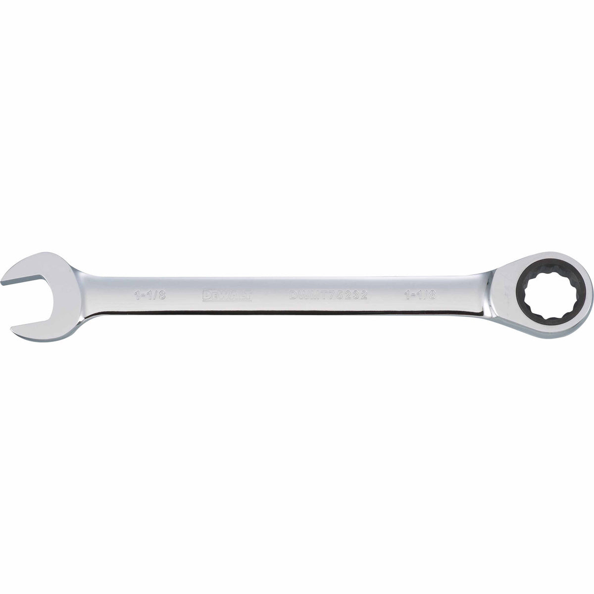 DeWalt® DWMT75232OSP Ratcheting Combination Wrench, Polished Chrome, 1-1/8"