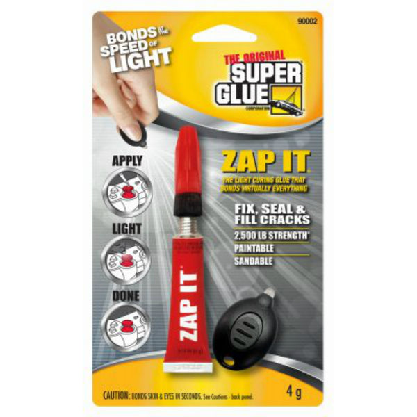 Super Glue® 90002 ZAP It® Light Curing Glue, 4-Gram