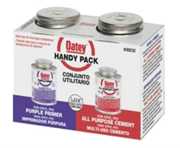 Oatey® 30250 All Purpose Cement & All-In-1 Purple Primer, 4 Oz Each