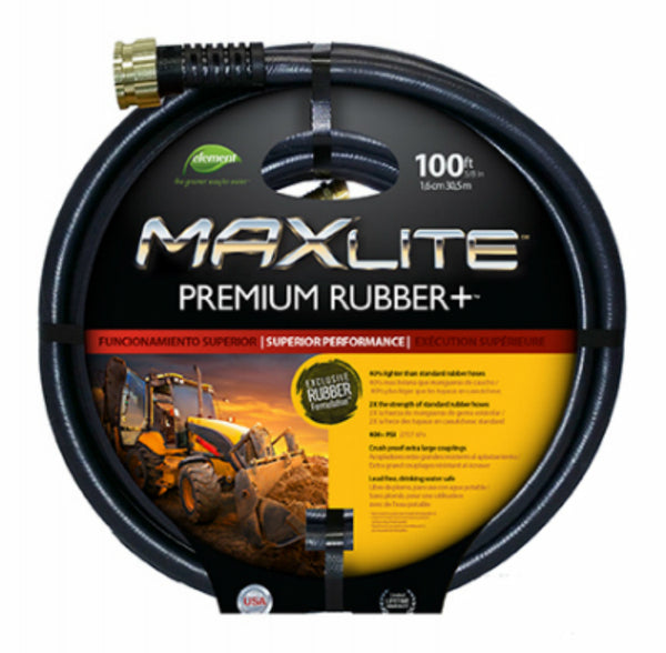 Green Thumb® CGTSGC58100 MaxLite Premium Rubber-Plus Hose, 5/8" x 100'