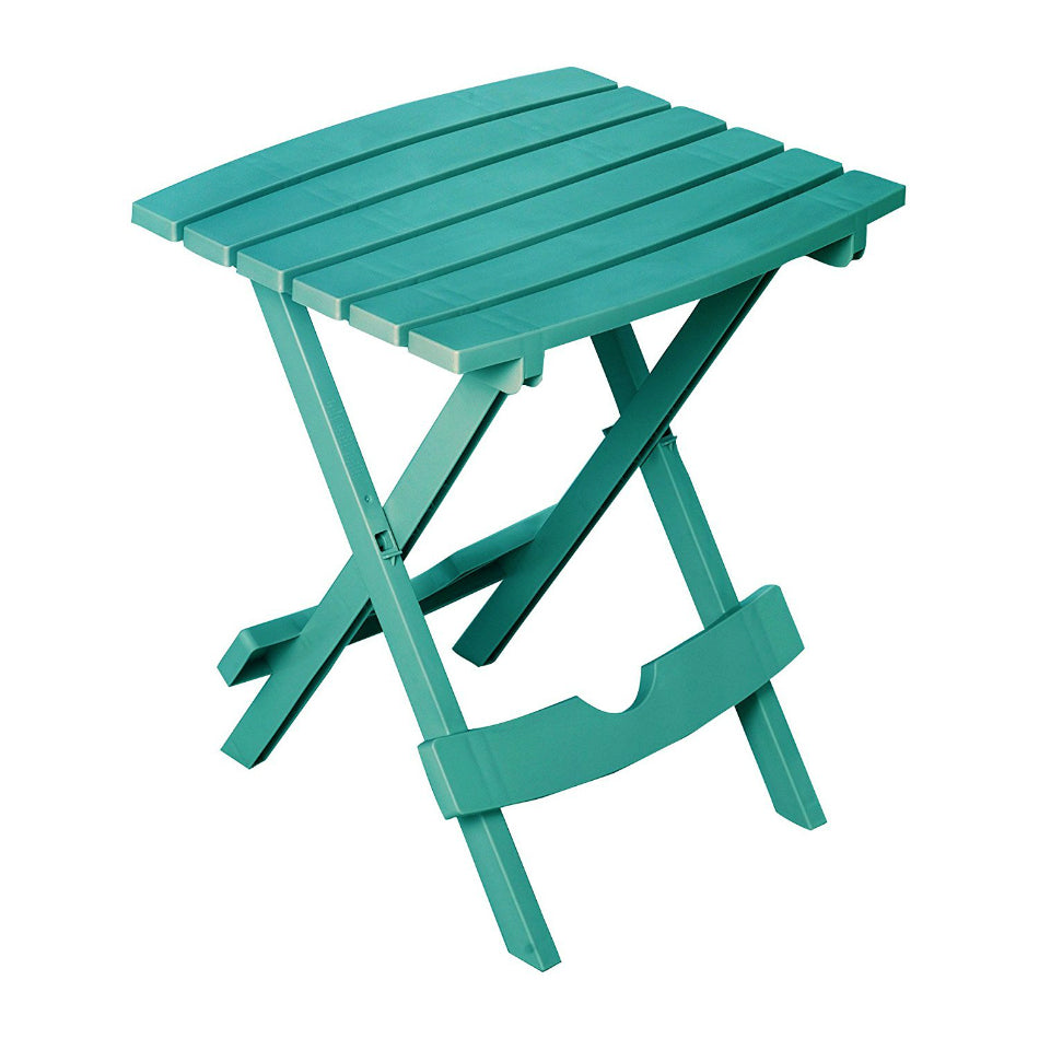 Adams 8500-94-3937 QuikFold Folding End Table, Teal, Resin